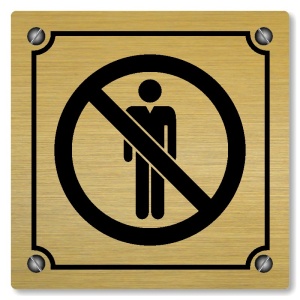 Zákaz vstupu, 148x148mm, zlatá, Kansas